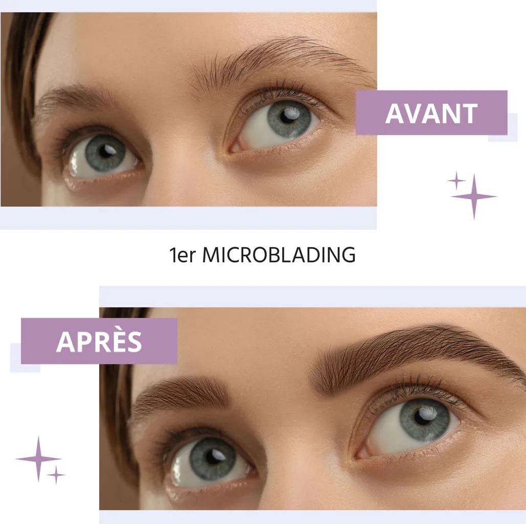 Avant après microblading